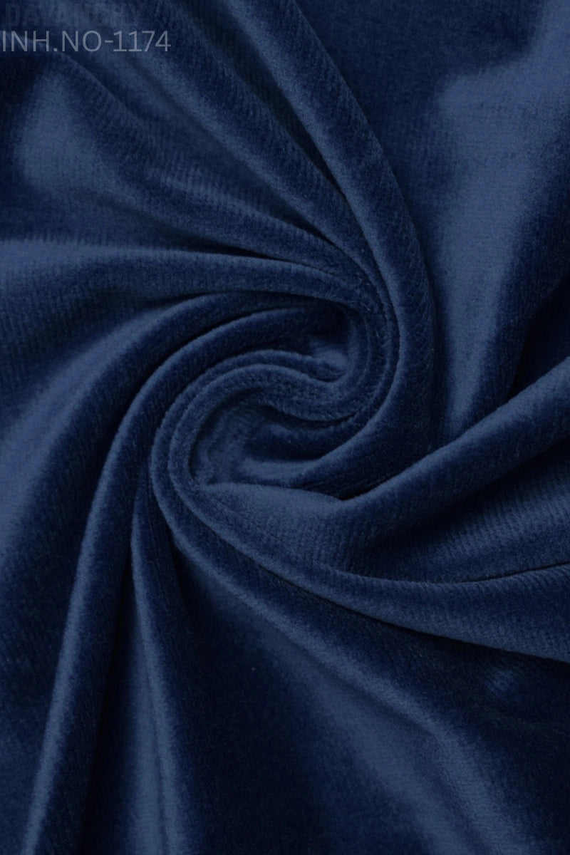 Navy Blue Velvet Fabric Switch INH.No.1174