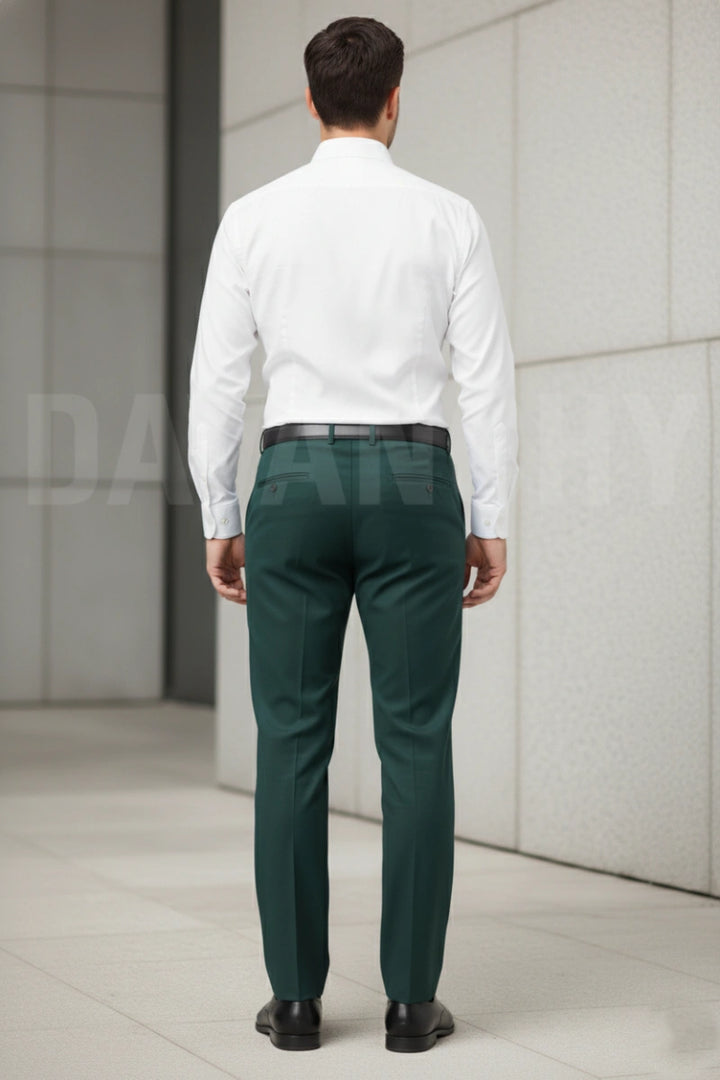 Relaxed Fit Formal Trouser for Men-Back