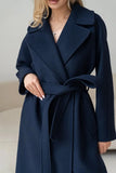 Women Winter Long Coat, Classic Overcoat Belted Coat For Her DaVanchy