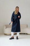 Women Winter Long Coat, Classic Overcoat Belted Coat For Her DaVanchy