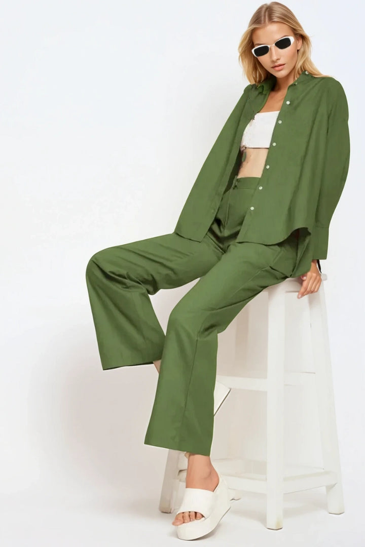 women-olive-green-co-ord-set-stylish-two-piece-set-women-pant-shirt