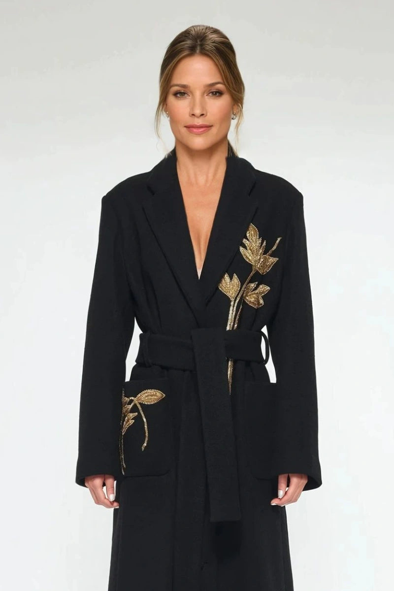 women embroidered winter coat