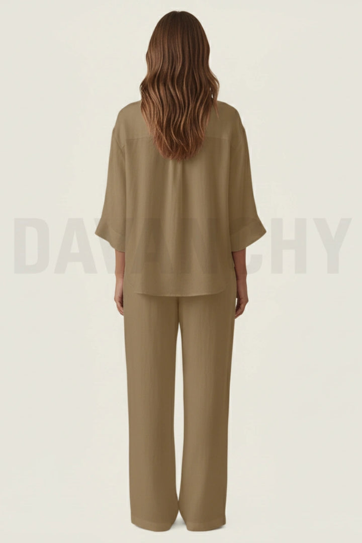 Premium breathable co-ord for travel-Back