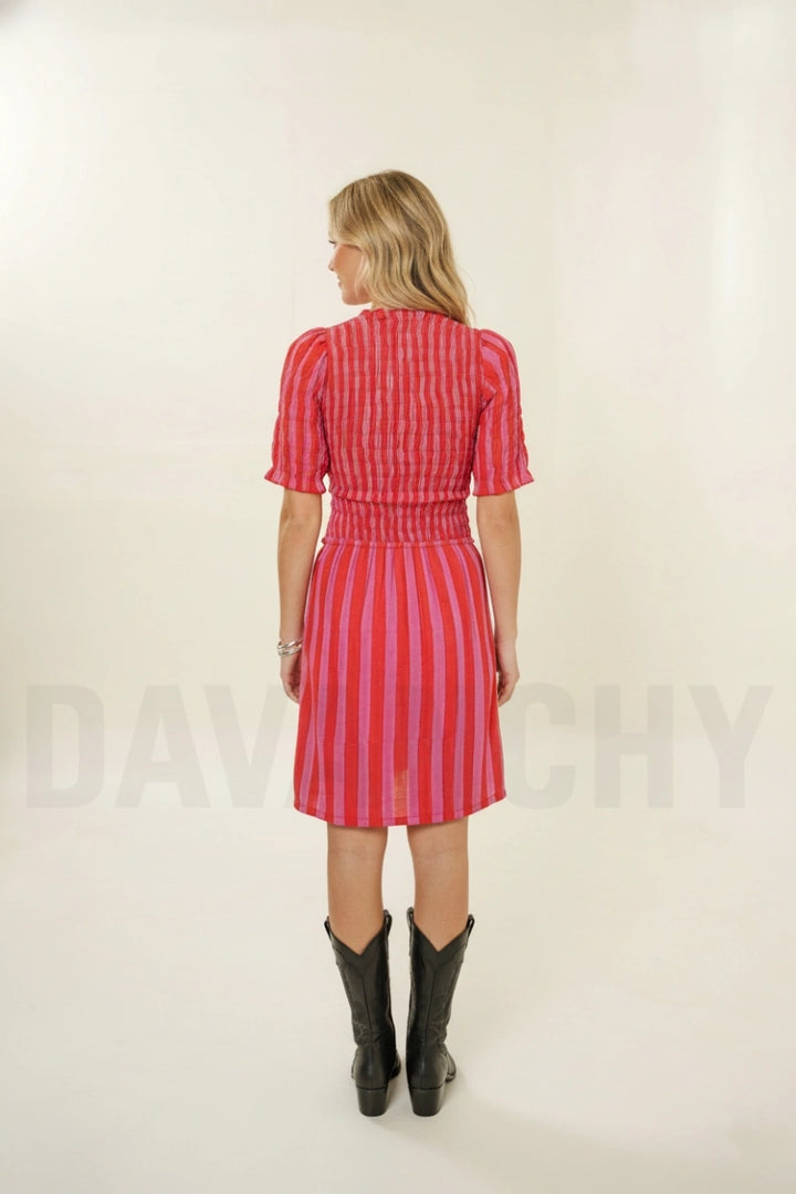 Cotton Short Dress for Women - Back 