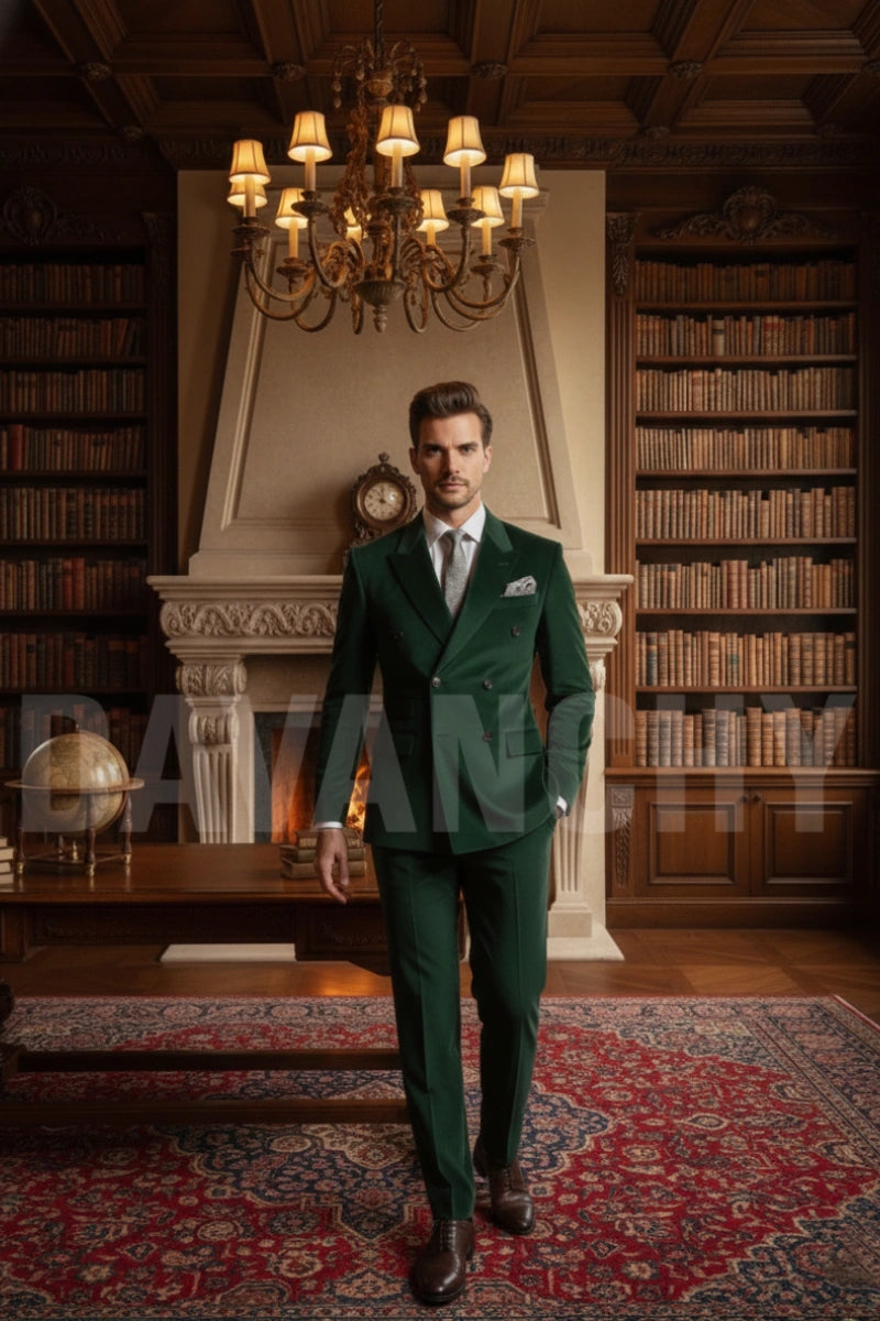 Men's Emerald Green Suits DAVANCHY Men's Emerald Green Suits DAVANCHY