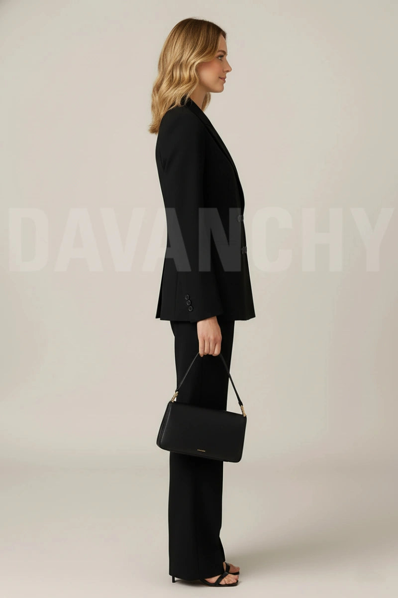 Stylish Two-Piece Suit Coat and Pant Set-Side