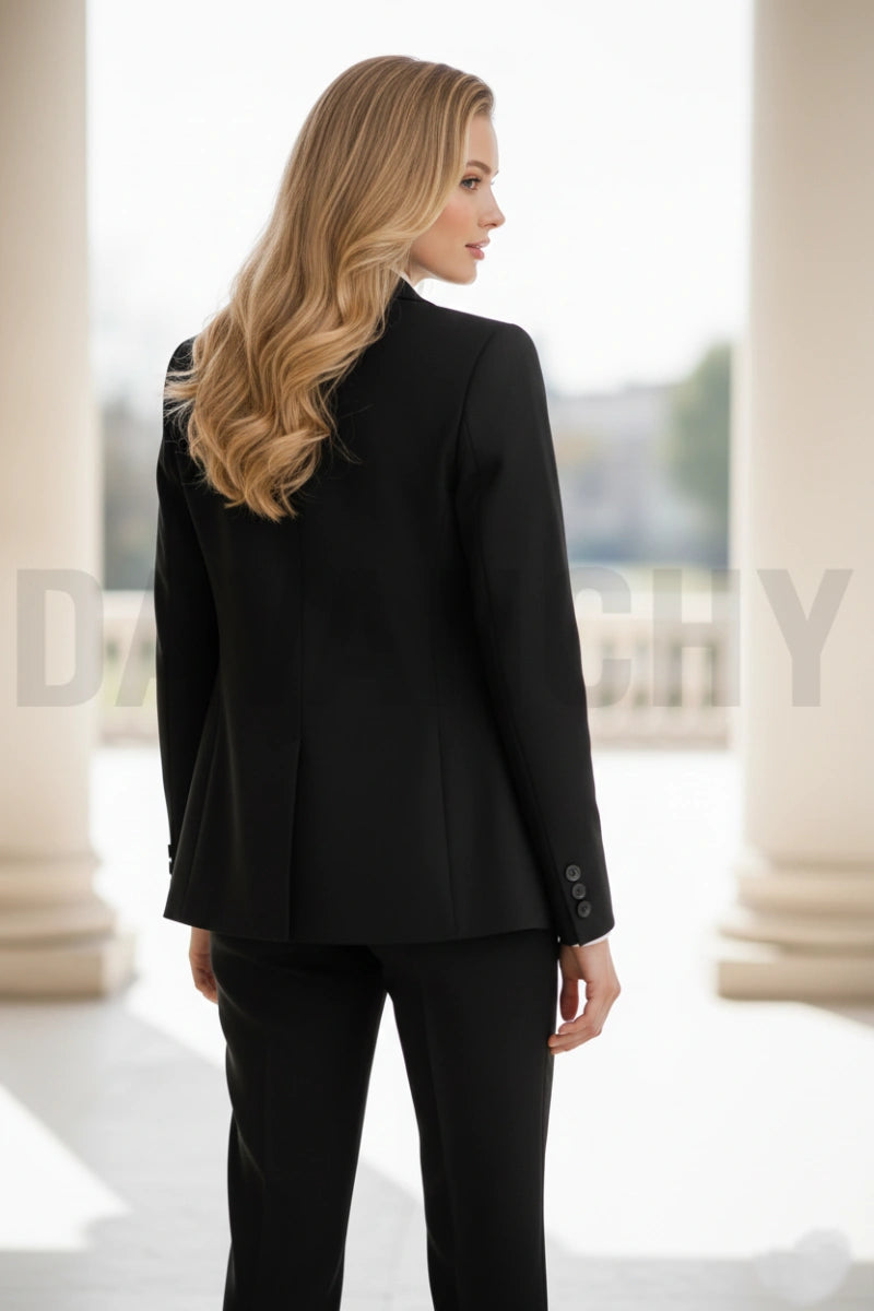 Straight fit formal trouser and blazer set for women-Back