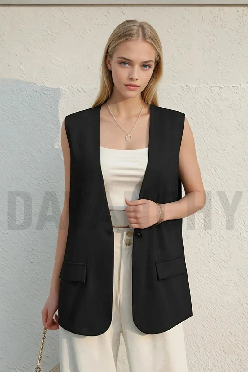 women summer blazer coat-Front